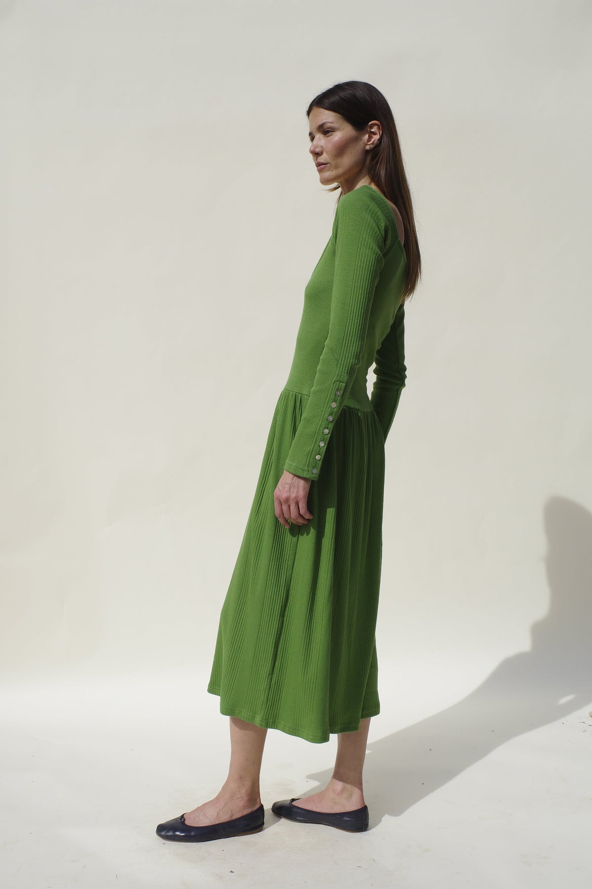 Rib Pina Dress - Basil