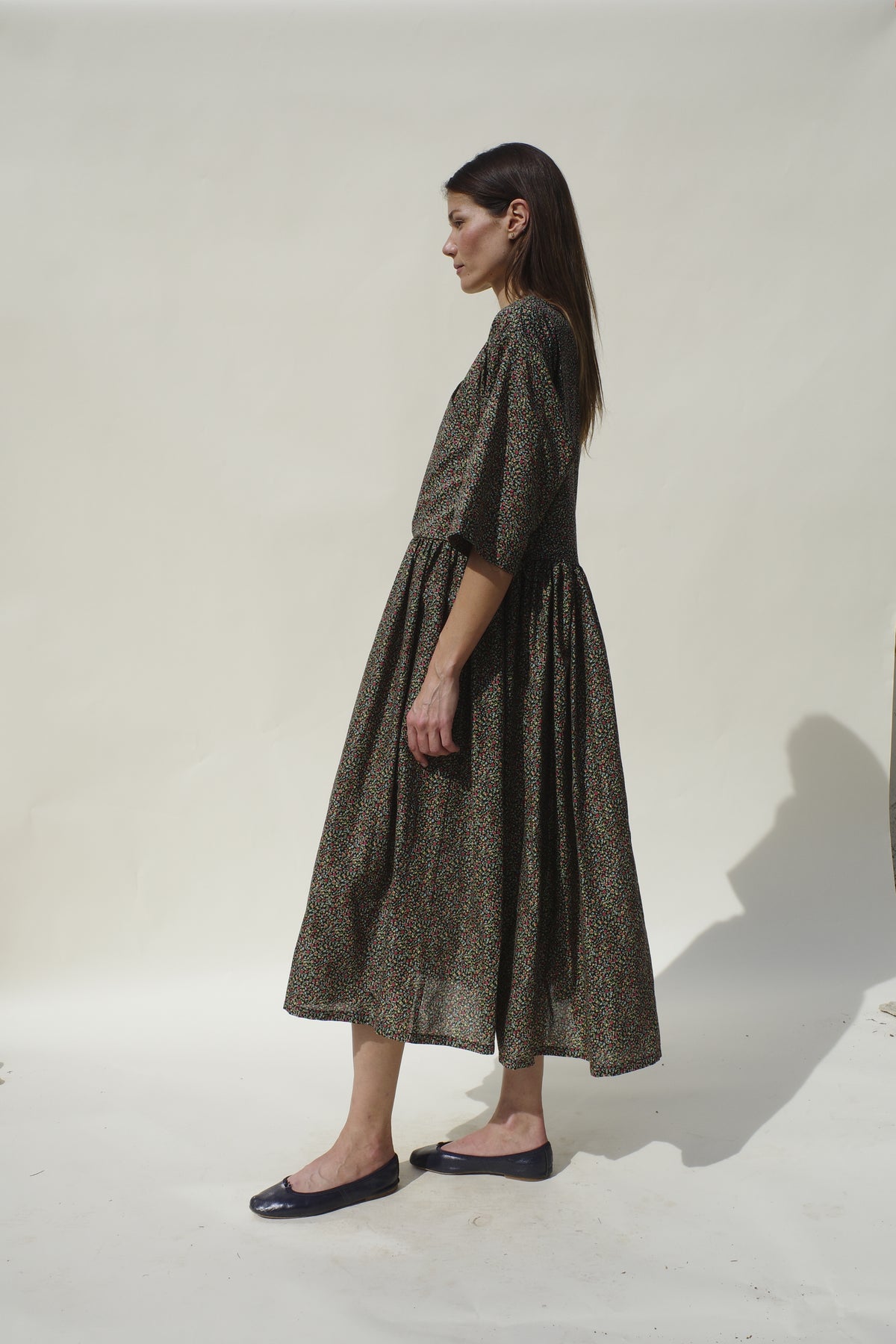 Evie Dress - Noir Ditsy