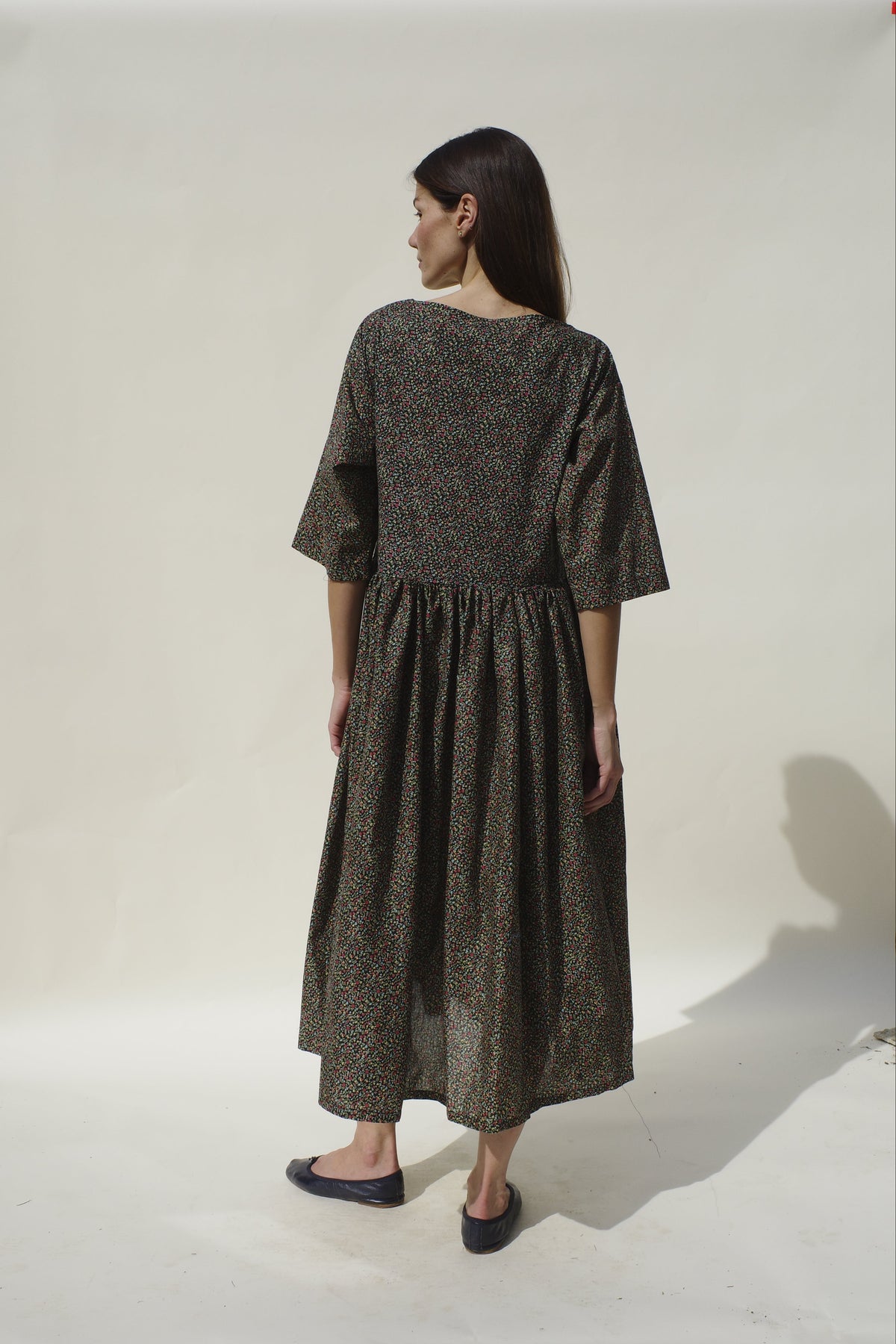 Evie Dress - Noir Ditsy