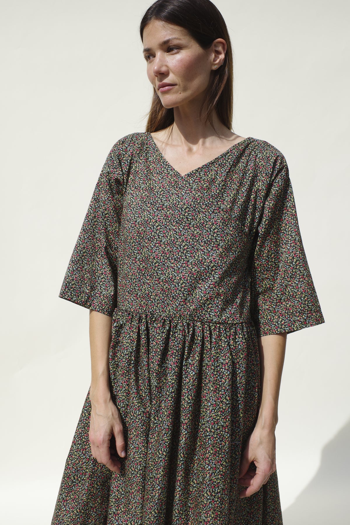 Evie Dress - Noir Ditsy
