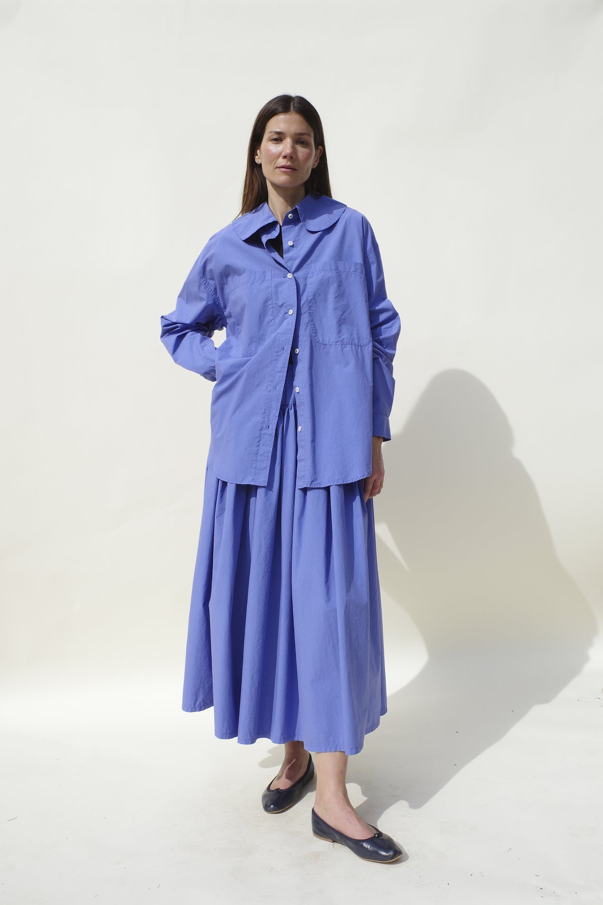 Hollis Oversized Shirt - Washed Cobalt