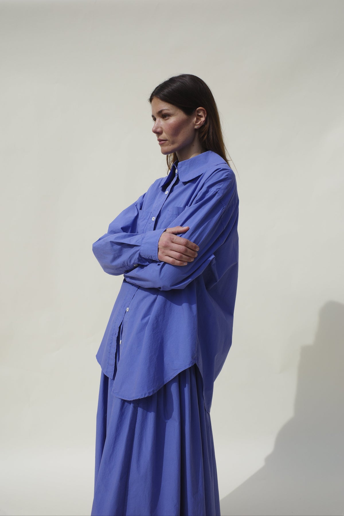 Hollis Oversized Shirt - Washed Cobalt