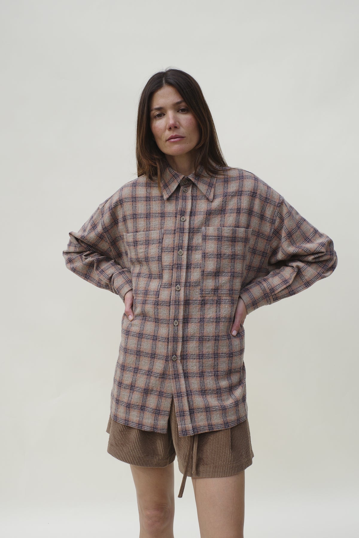 Cordelia Button Down - Desert Plaid