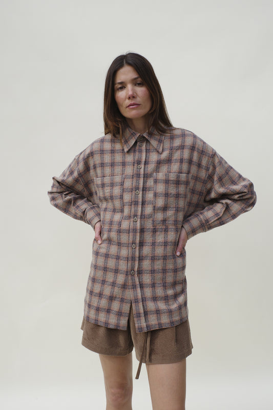 Cordelia Button Down - Desert Plaid