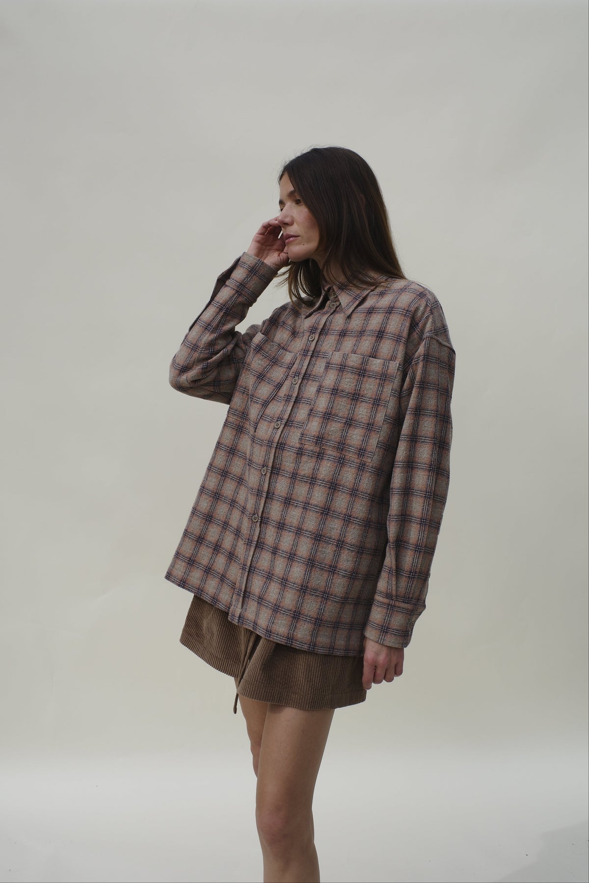 Cordelia Button Down - Desert Plaid