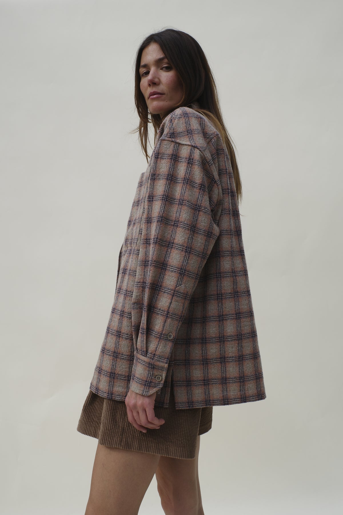 Cordelia Button Down - Desert Plaid