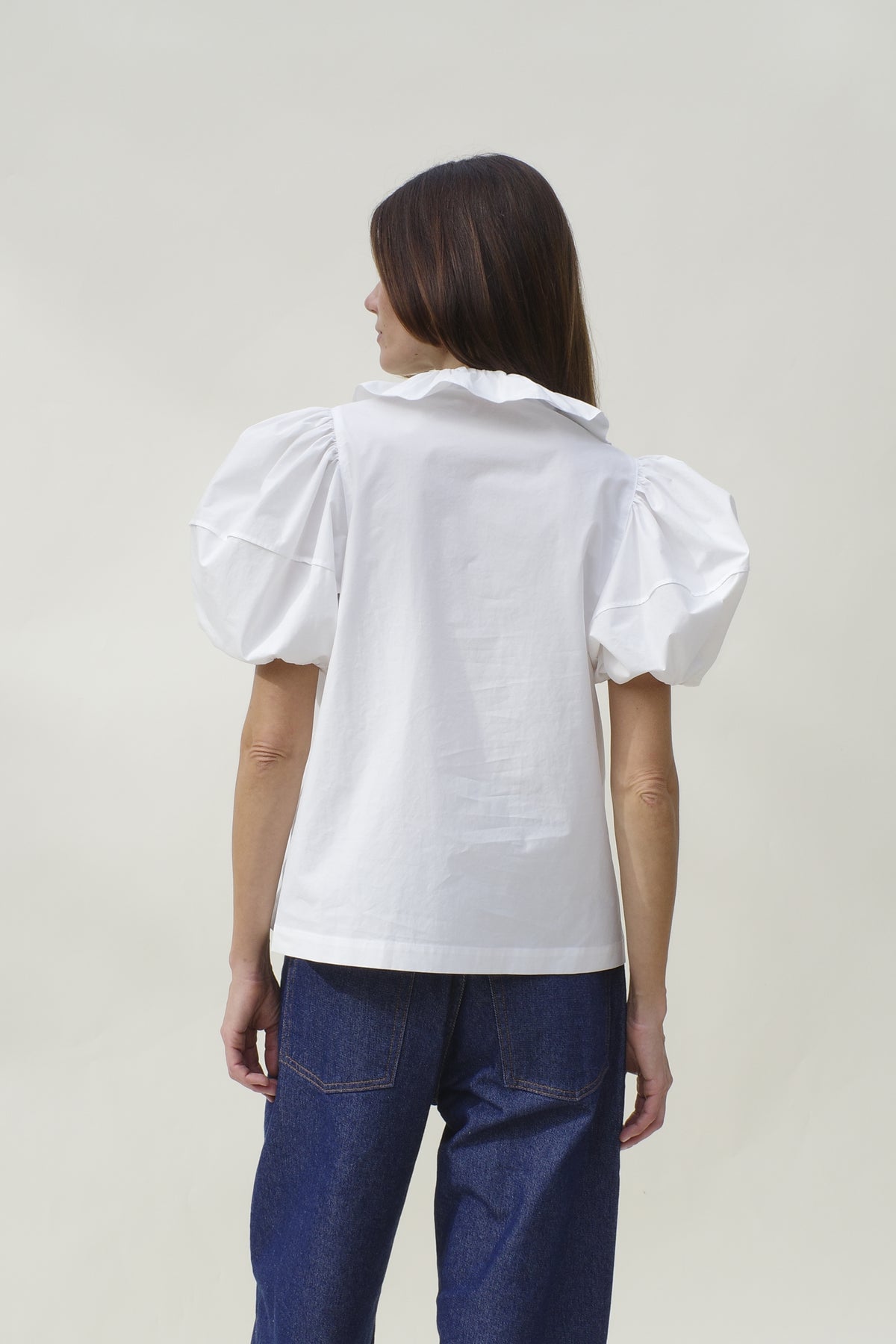 Kenny Blouse - Salt Poplin