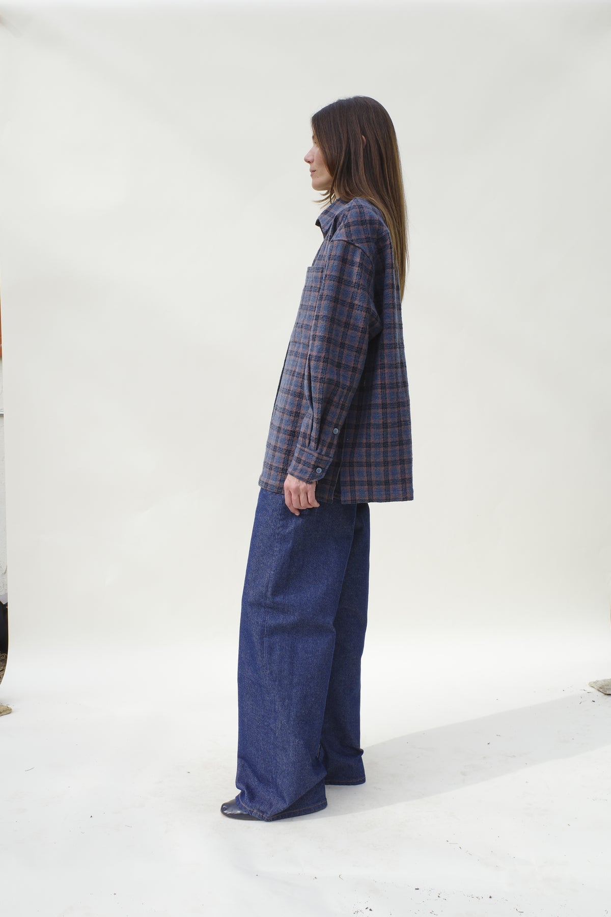 Cordelia Button Down - Lapis Plaid