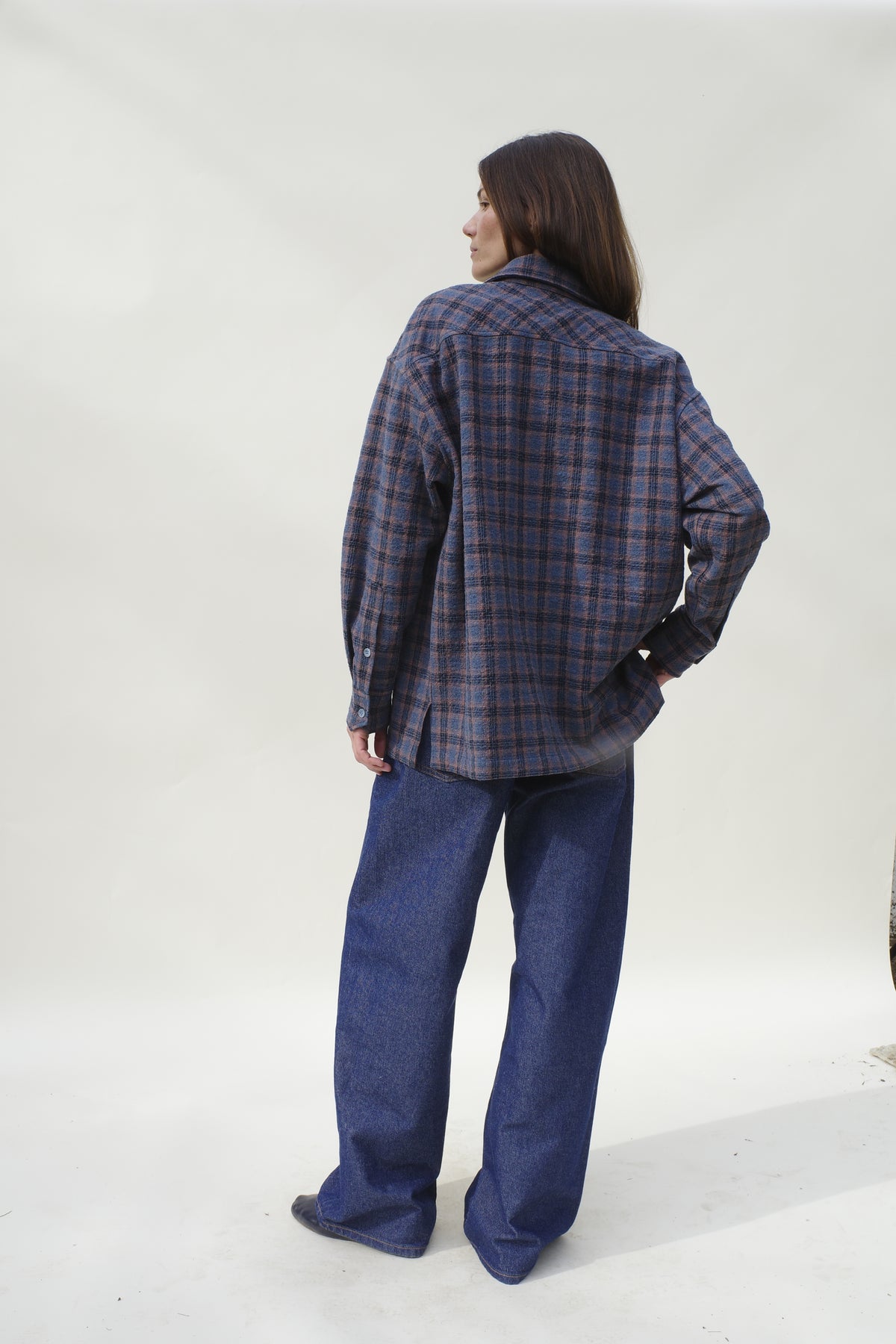 Cordelia Button Down - Lapis Plaid