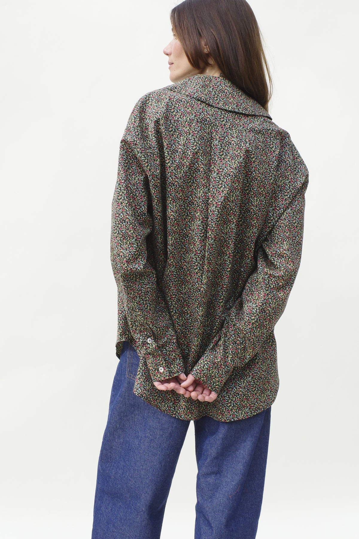 Hollis Oversized Shirt - Noir Ditsy