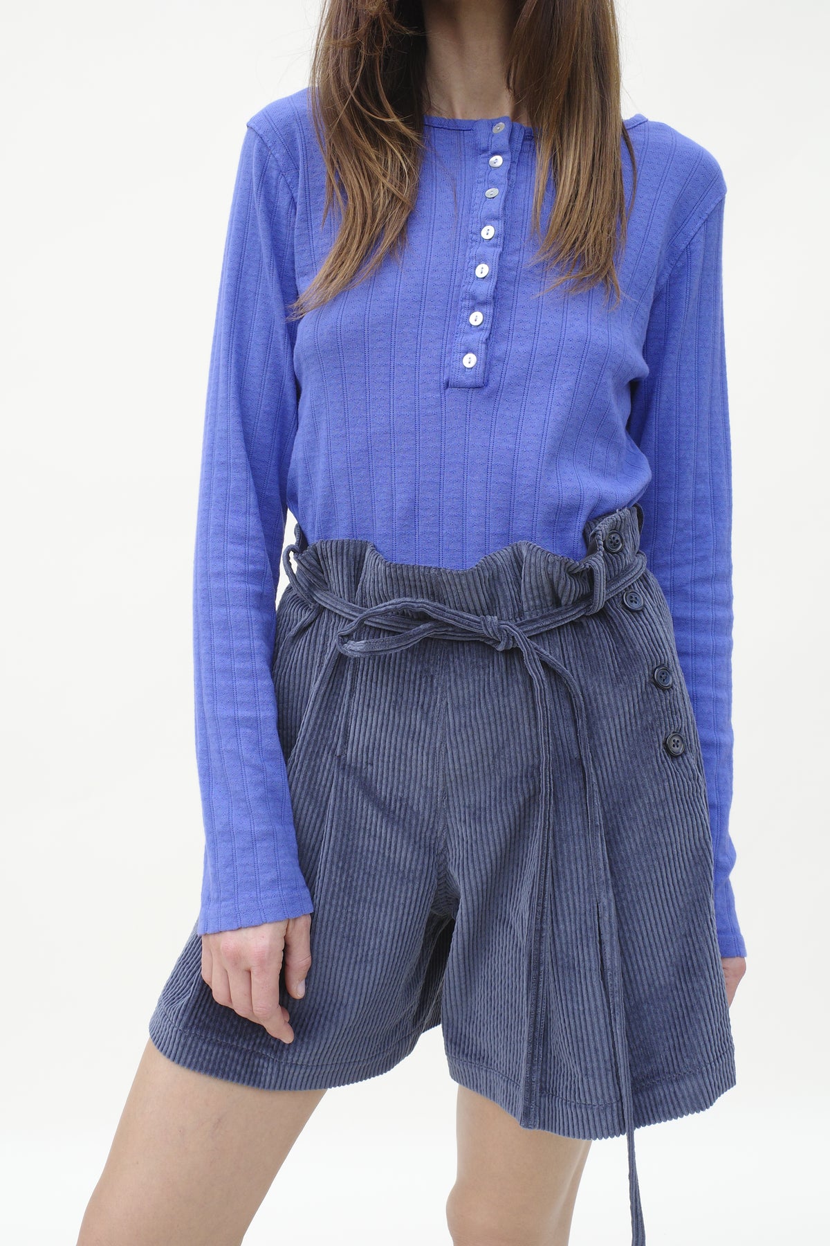 Agnes Short - Slate Blue