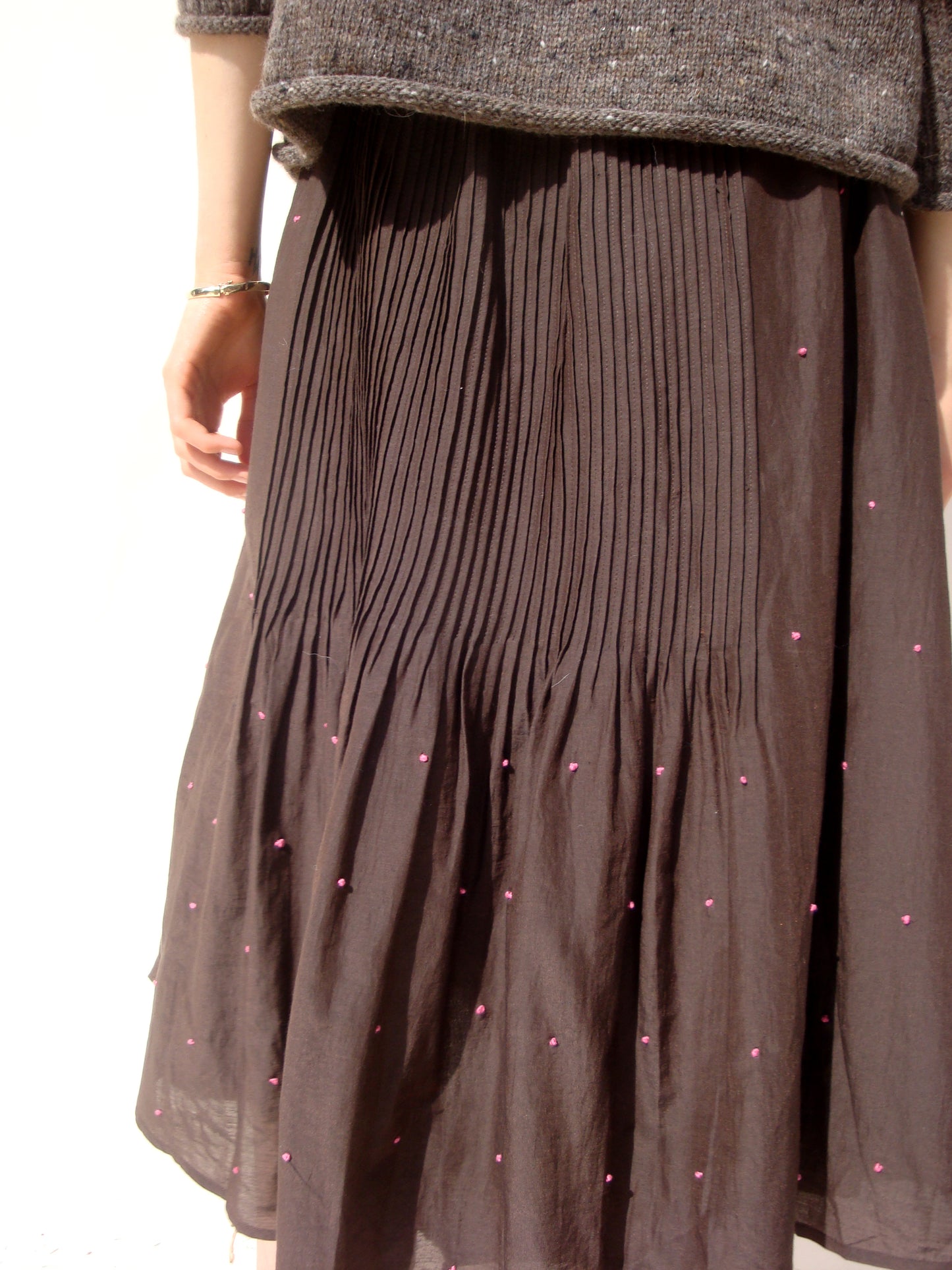 Romy Pintuck Skirt - Soil