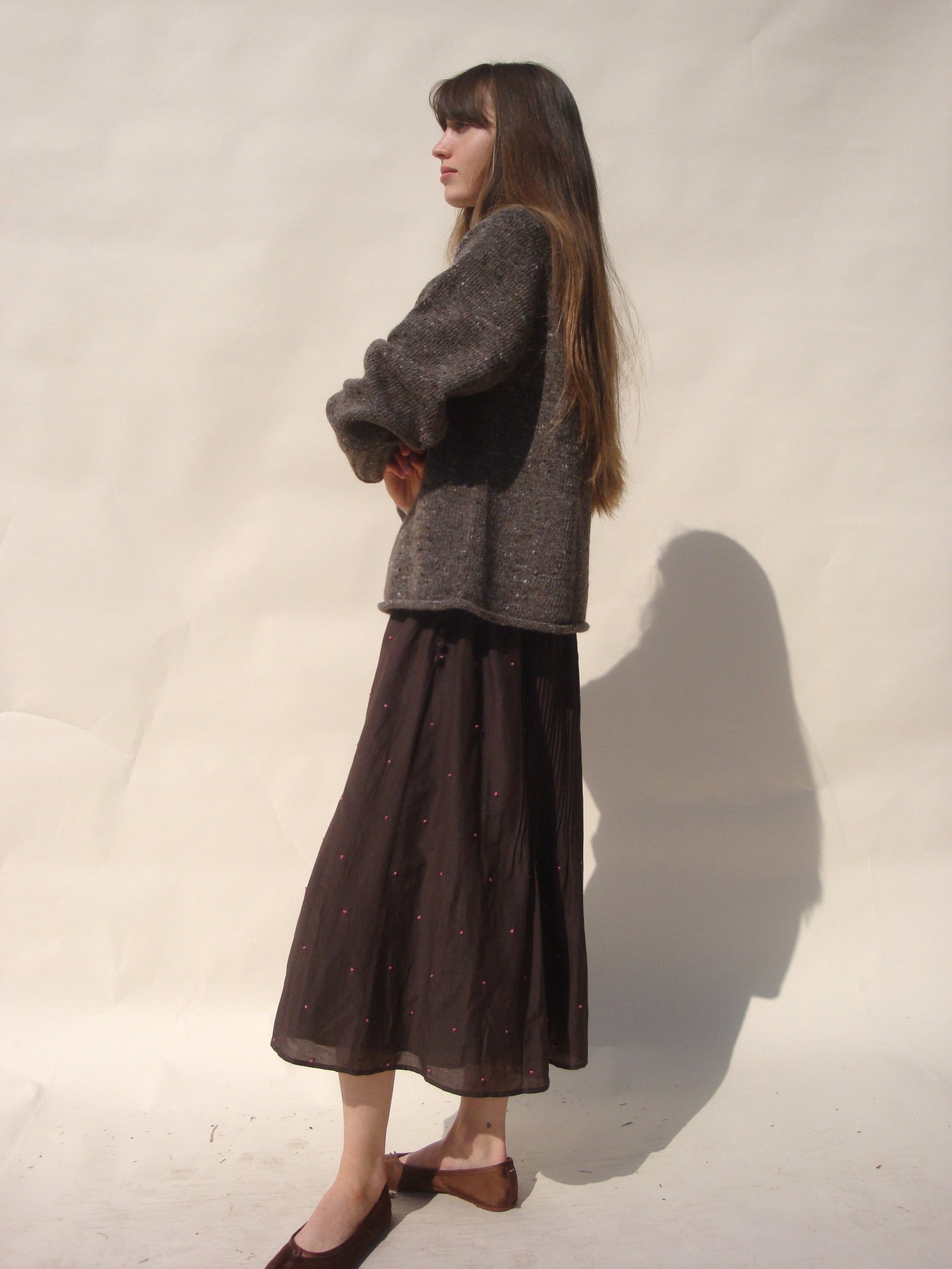 Romy Pintuck Skirt - Soil