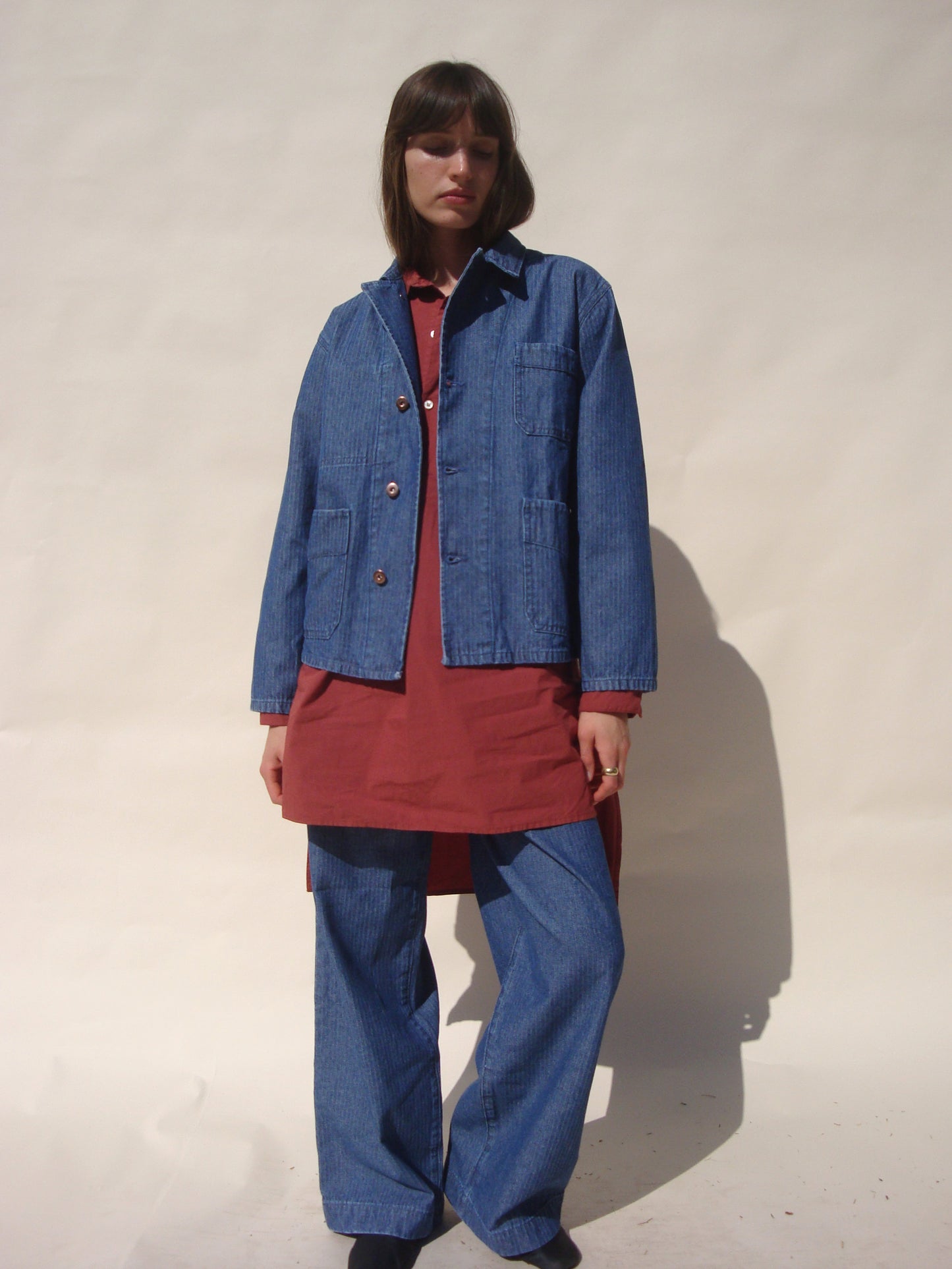 Rue Jacket - Denim Herringbone