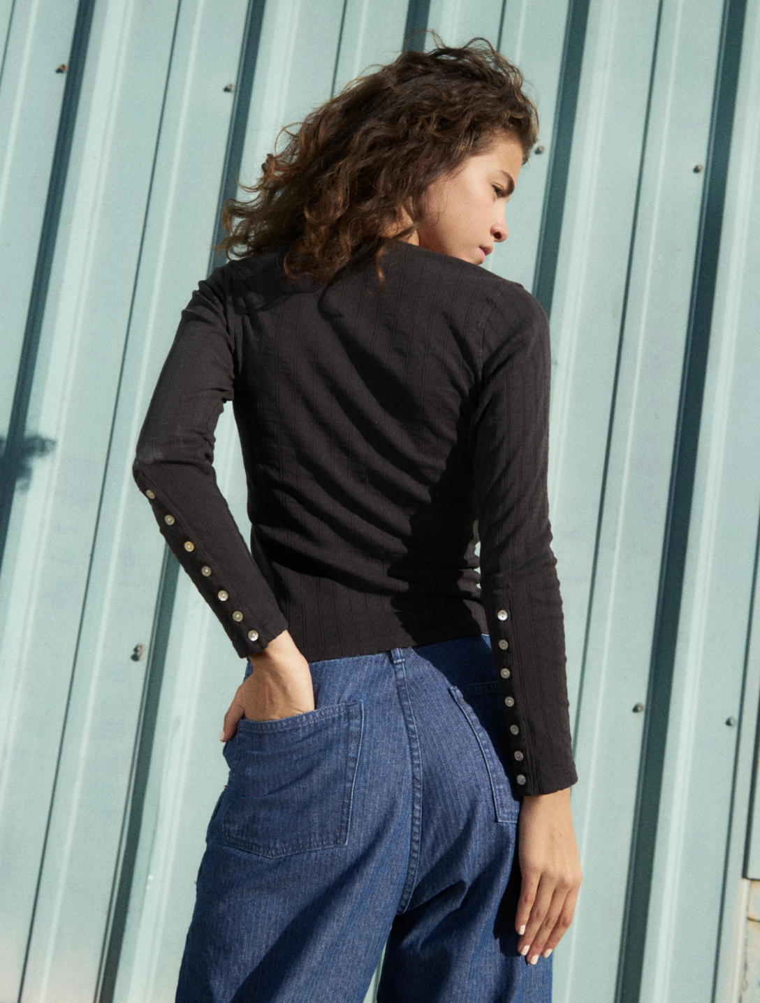 Henley Tee - Pointelle (Second Quality)