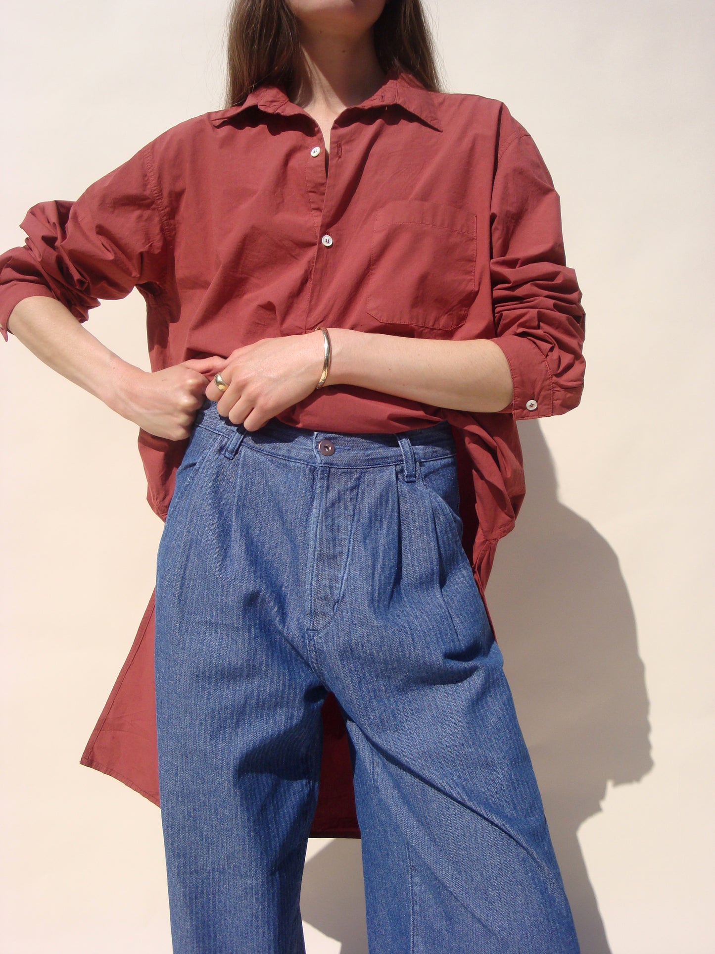 Tati Trouser - Herringbone Denim