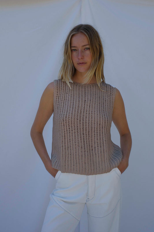 Orla Knit Shell - Stone